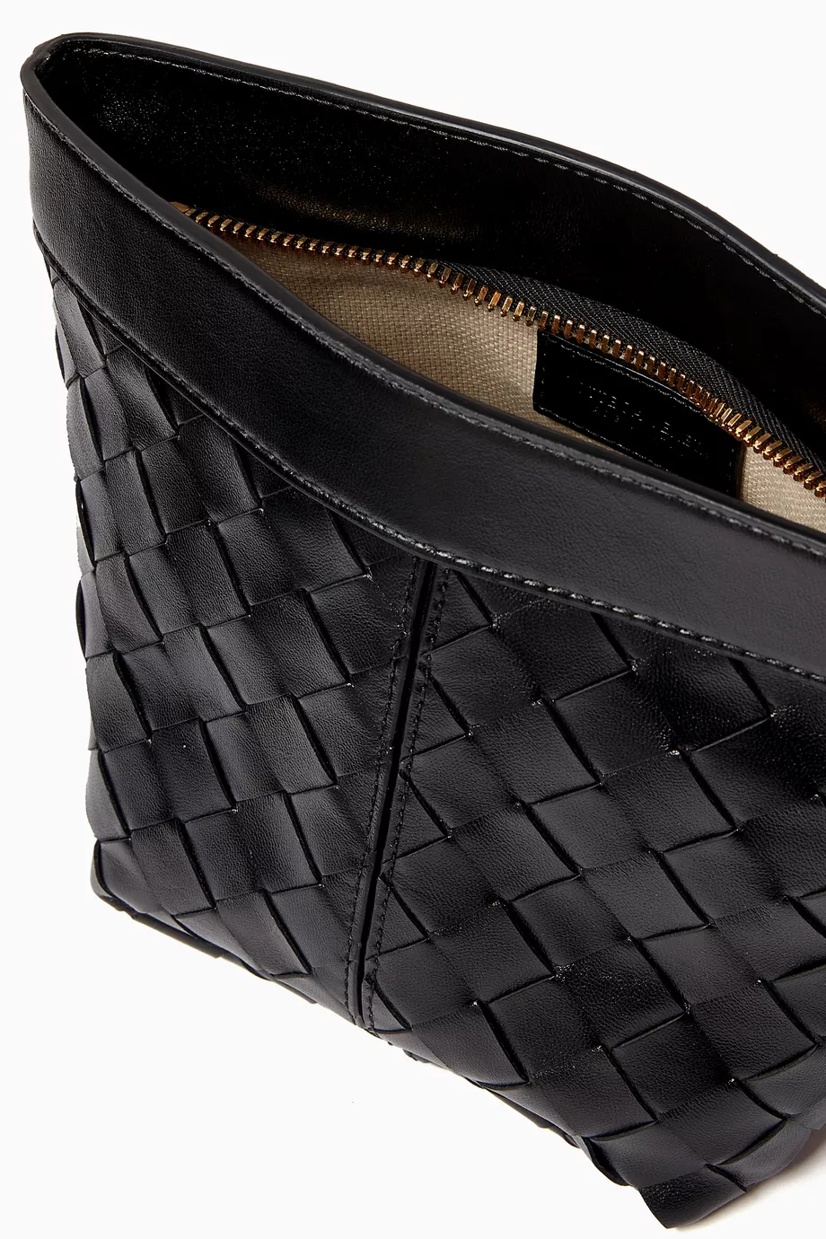 Buy Bottega Veneta Black Small Flip Flap Prism Pouch in