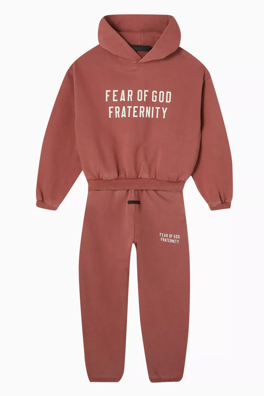 Buy Fear of God Essentials Red Logo Hoodie in Fleece For Boys Online Ounass UAE