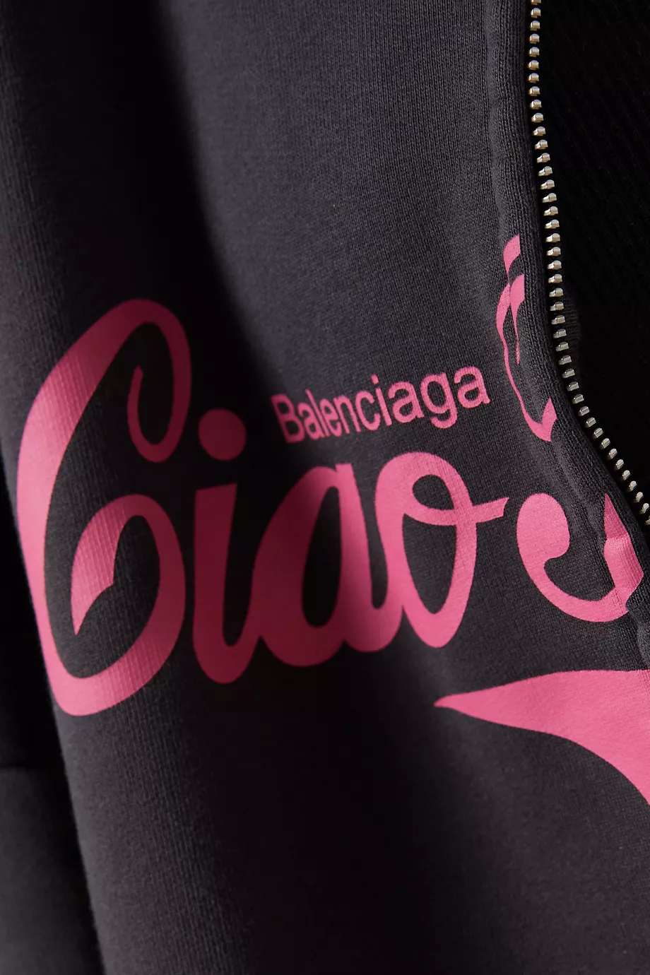 【美品】Balenciaga Ciao Bello Pulled Hoodie Ciao Bello Pulled Hoodie in Washed Black