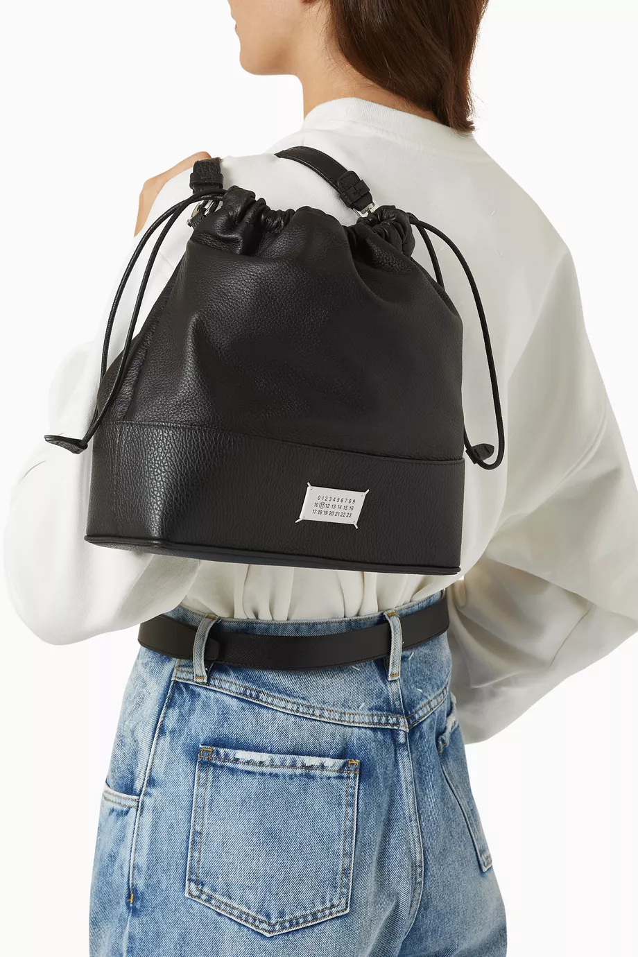 直営店▲Maison Margiela▲5AC Daily Drawstring Backpack M MAISON MARGIELA 5ac Daily Medium Drawstring Backpack Maison