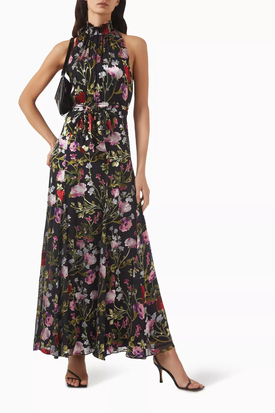 Alice+Olivia■Dita Smocked Neck Godet Maxi Dress■ドレス Buy Alice + Olivia Multicolour Dita Smocked Godet Maxi Dress