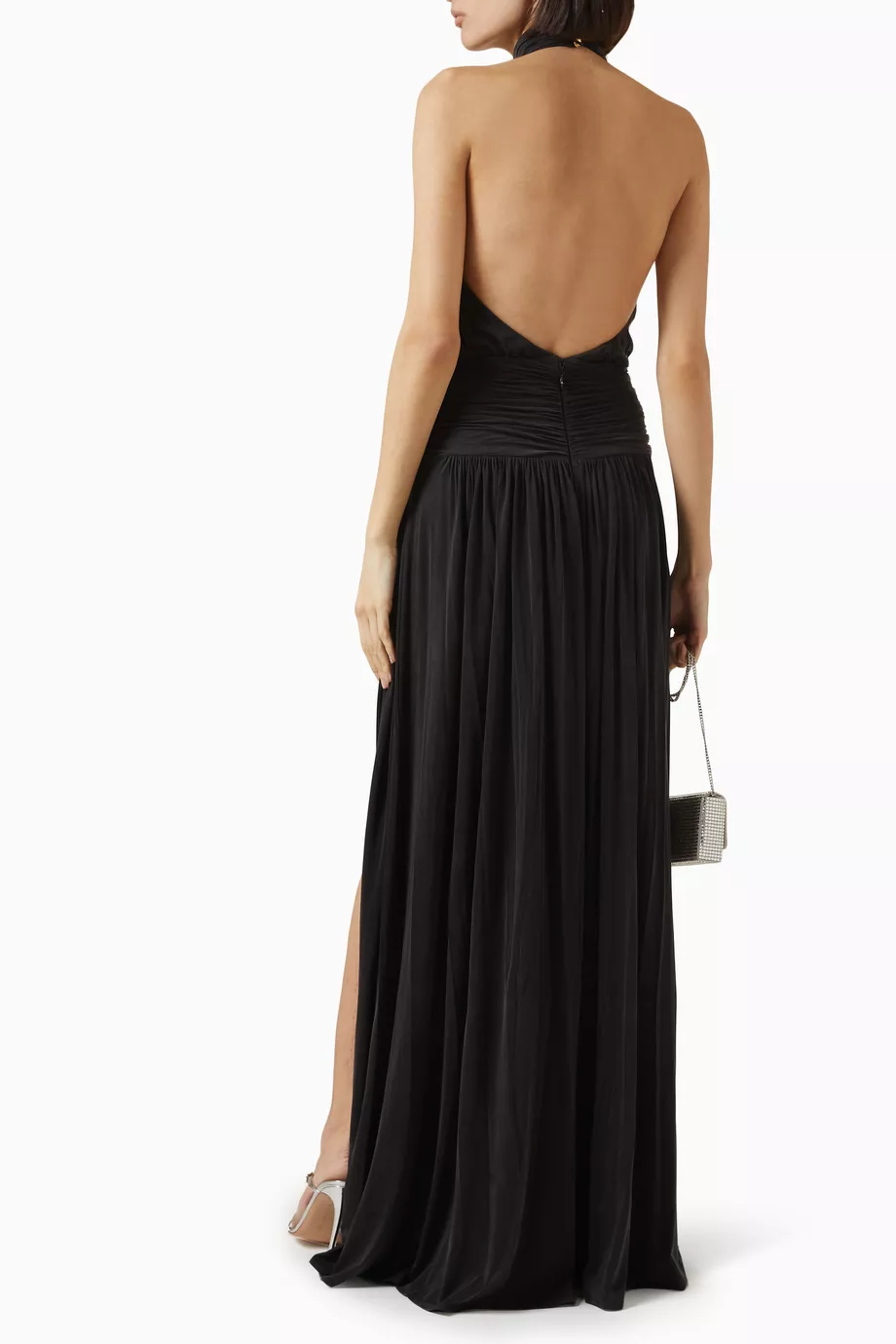Buy Elisabetta Franchi Black Halterneck Dress in Jersey For Women Online |  Ounass UAE