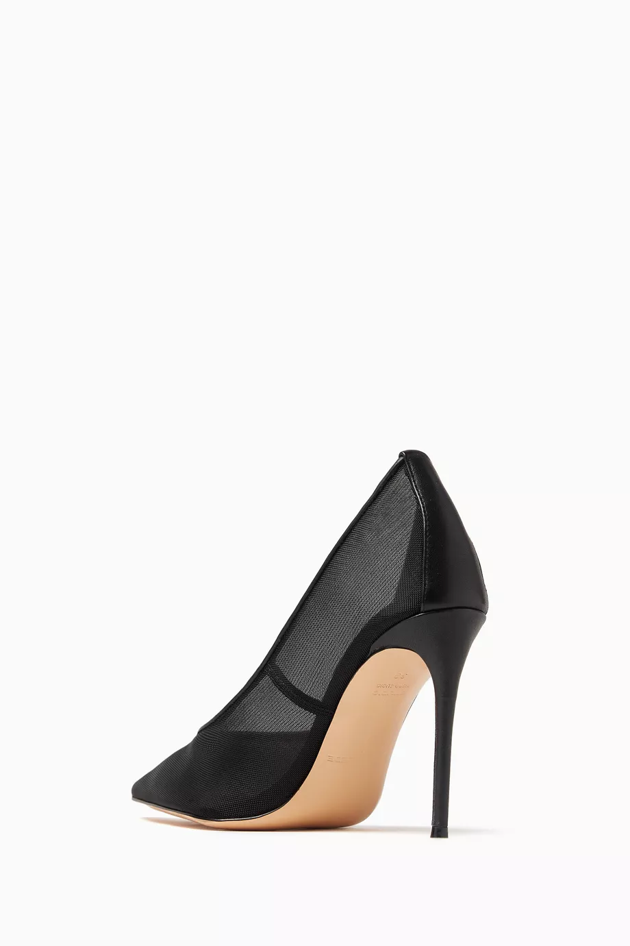 Buy Black Suede Studio Black Cleo 100 Pumps in Mesh For Women