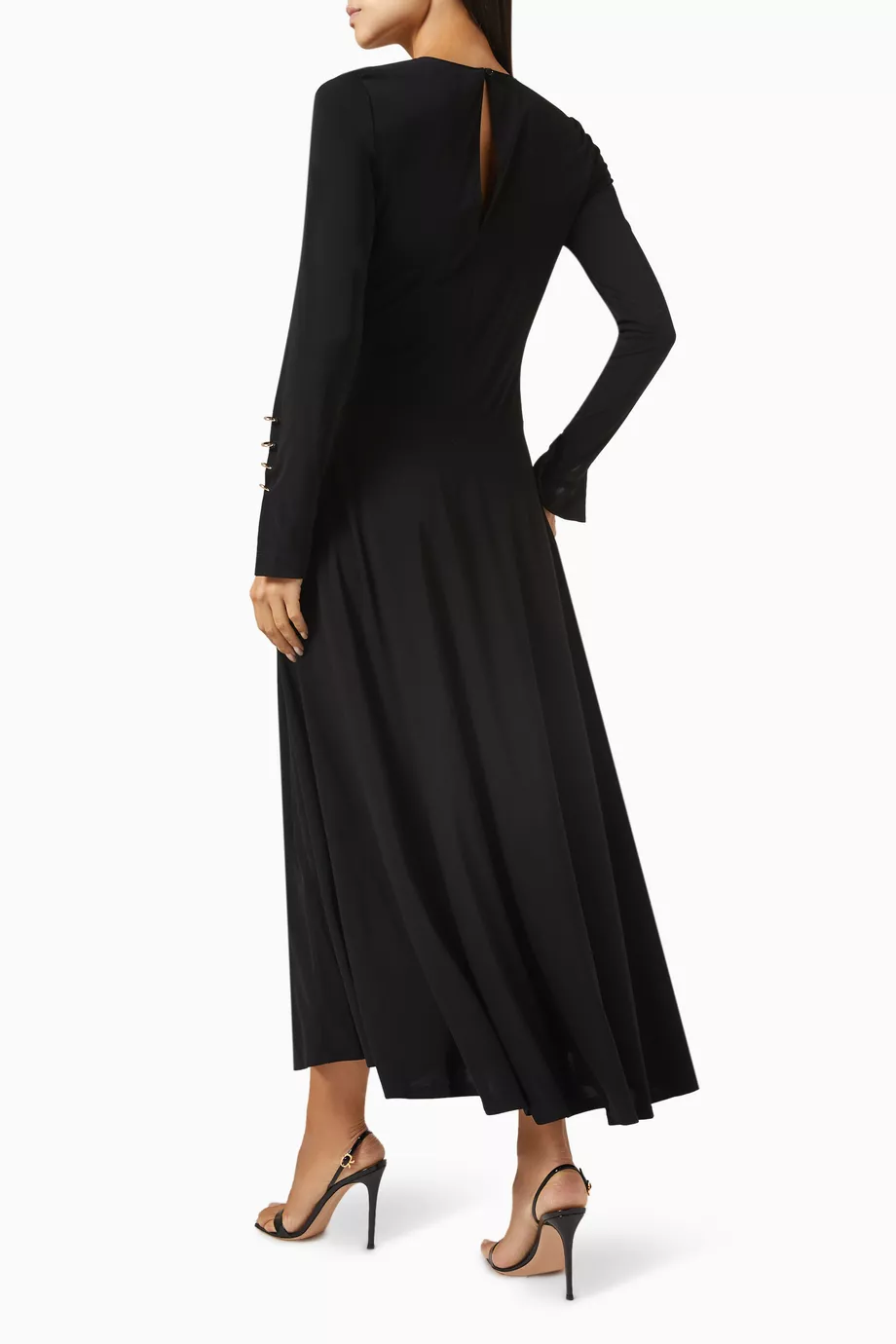 soledad fitted maxi dress Fitted maxi dress with straps and asymmetrical gathers :: LICHI