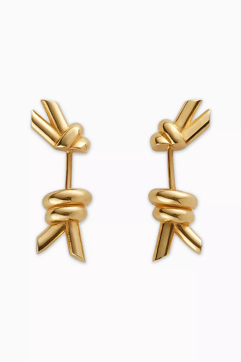 ★Bottega Veneta KNOT STUD エレガント ゴールドトーン ピアス イエローゴールドノット スタッズピアス| Bottega Veneta® 日本