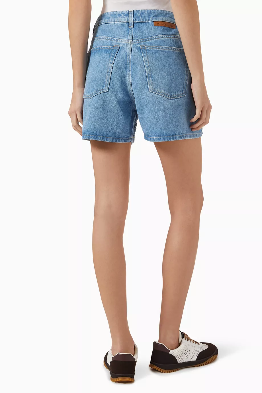 Buy Stella McCartney Blue Bouclé Shorts in Denim For Women
