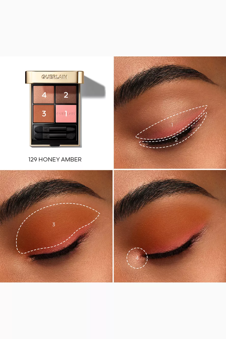 GUERLAIN アイシャドウ 129 Honey Amber マミ様愛用 2025年冬新作アイシャドウパレット】オンブル ジェ｜GUERLAINの
