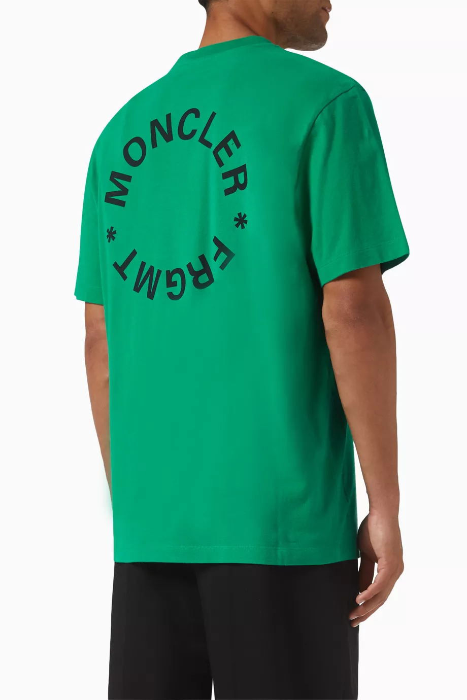 Buy Moncler Green x FRGMT Logo T-shirt in Cotton For Men Online