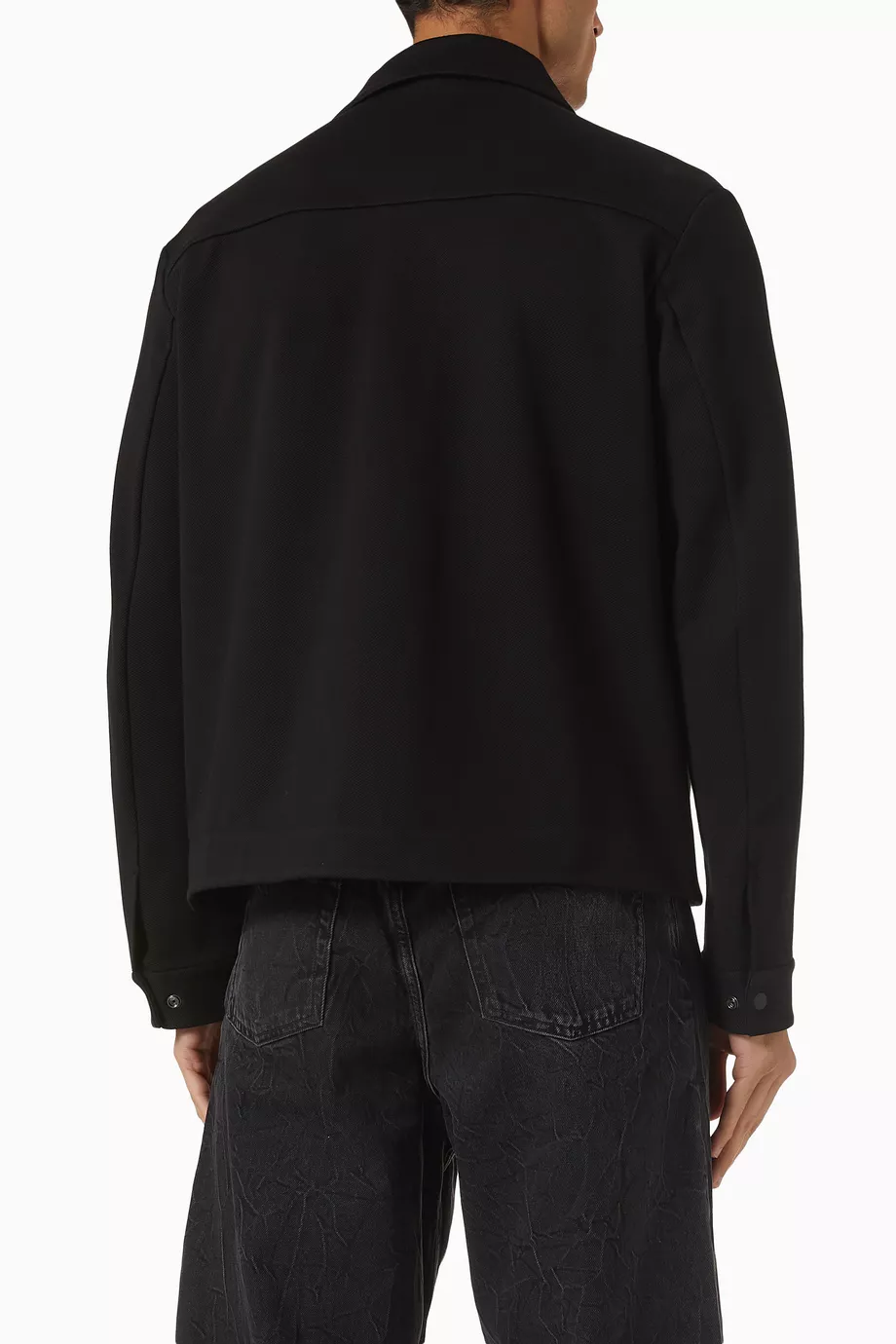 Buy COS Black Jersey-Twill Shirt Jacket For Men Online | Ounass UAE