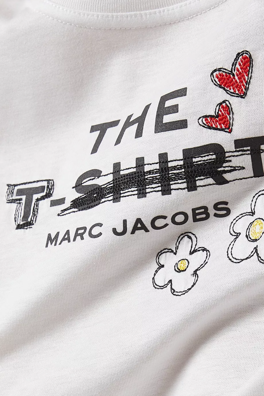 Buy Marc Jacobs White Doodle Slim T-shirt in Cotton For