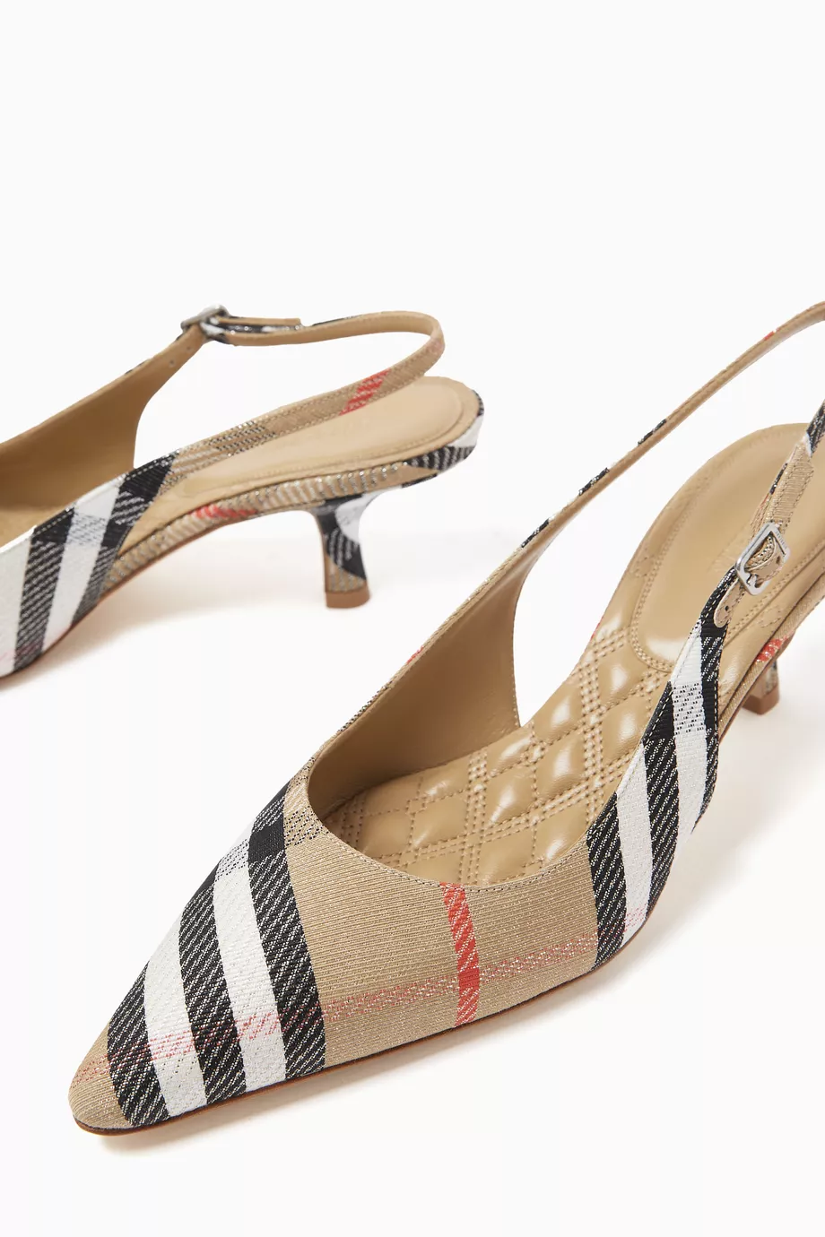 24S 靴・シューズ 【BURBERRY】CHECK BIRDIE SLINGBACK