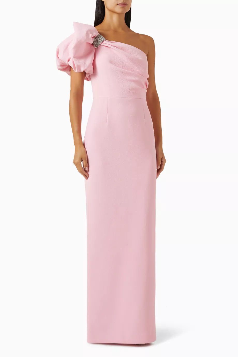REBECCA VALLANCE ワンピース Ella ruffled crepe gown975191 Ella Gown Black – Rebecca Vallance