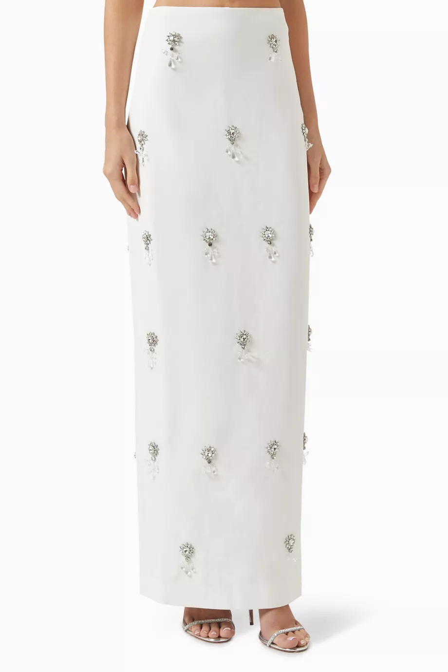 Buy ODD MUSE White The Ultimate Muse Crystal Maxi Skirt For Women