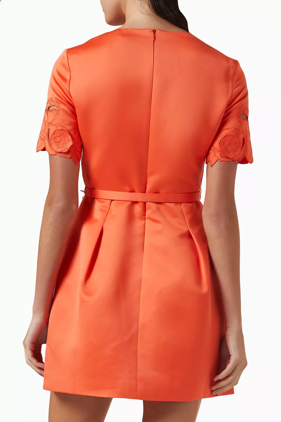knee length dresses for ladies Aurelie Appliqué Short Sleeve Mini Dress