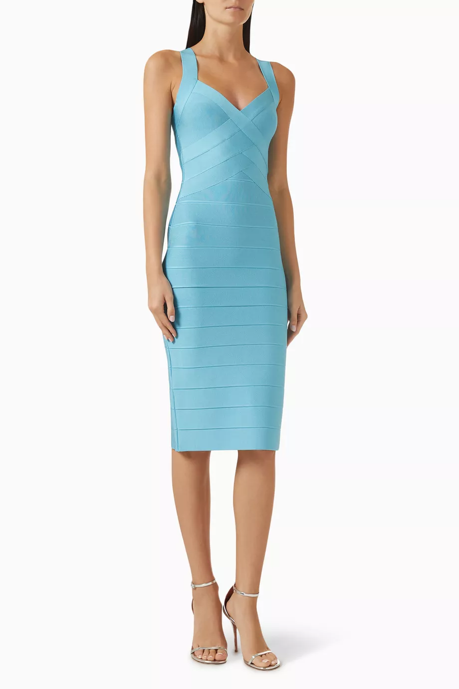 Buy Herv Lger Blue Clio Bandage Dress For Women Online | Ounass UAE