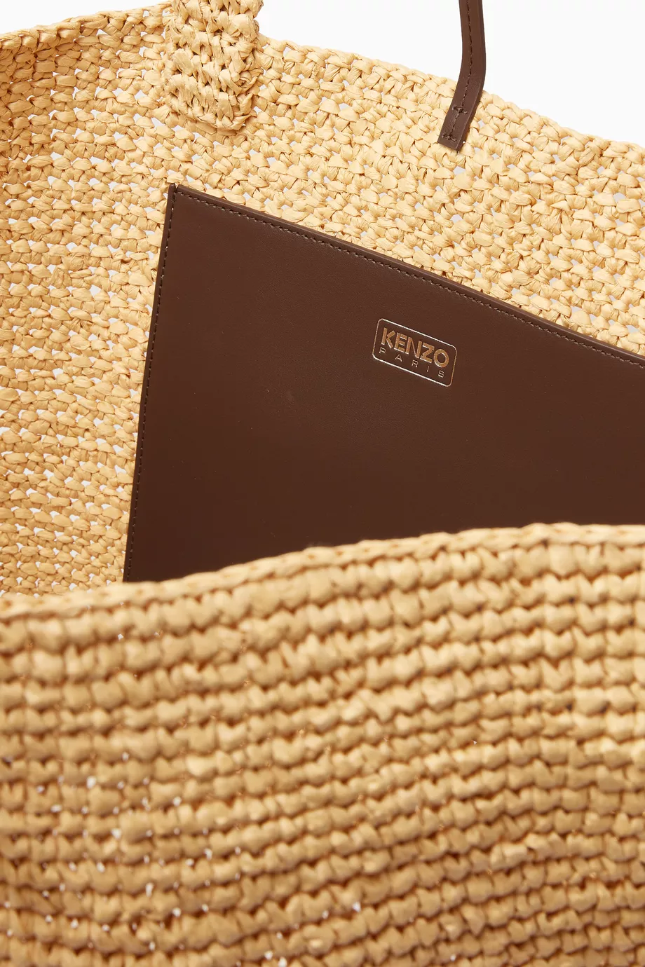 Buy KENZO Neutral Large Basket Bag in Raffia For Women Online