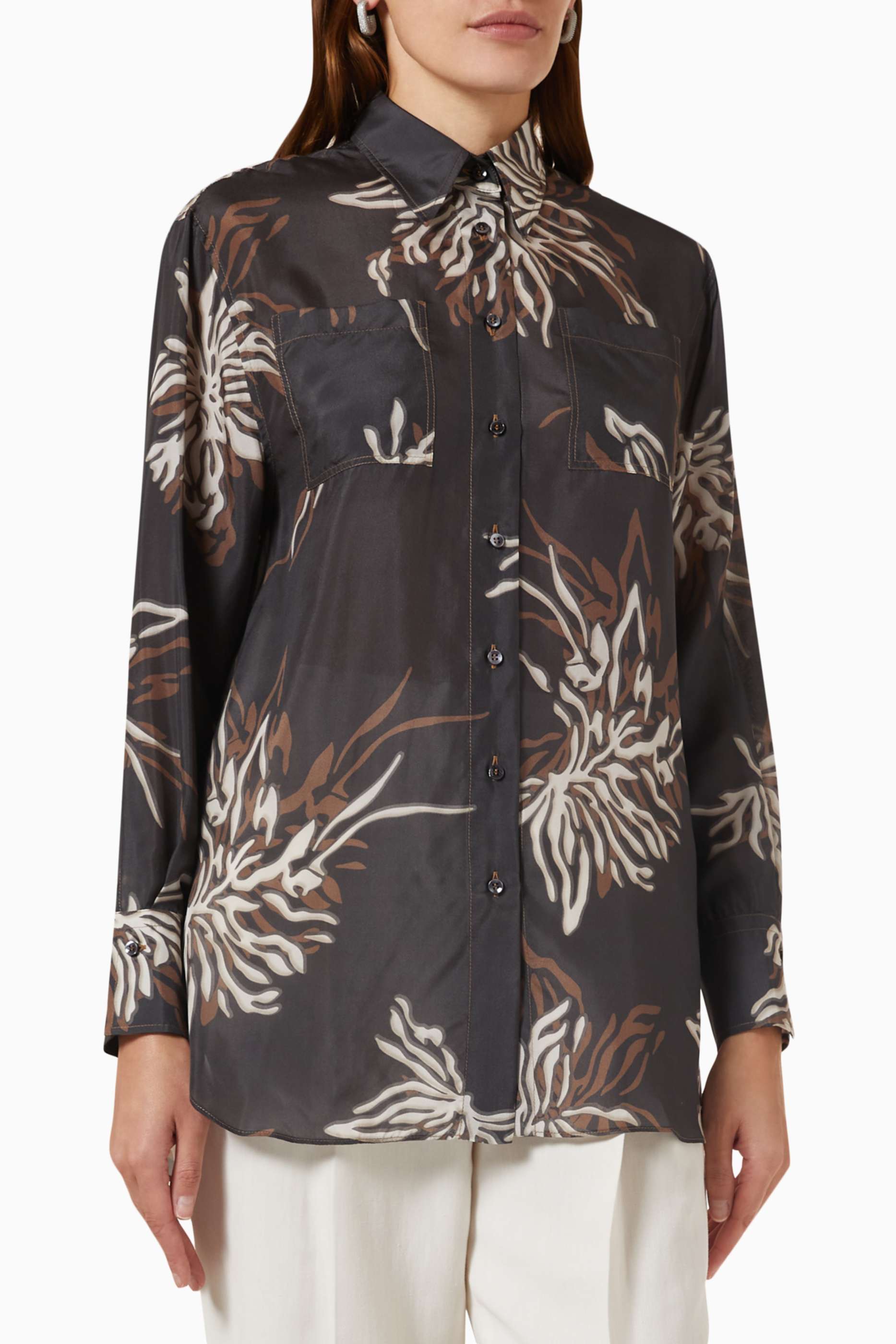 shop-brunello-cucinelli-floral-print-shirt-in-silk-for-women