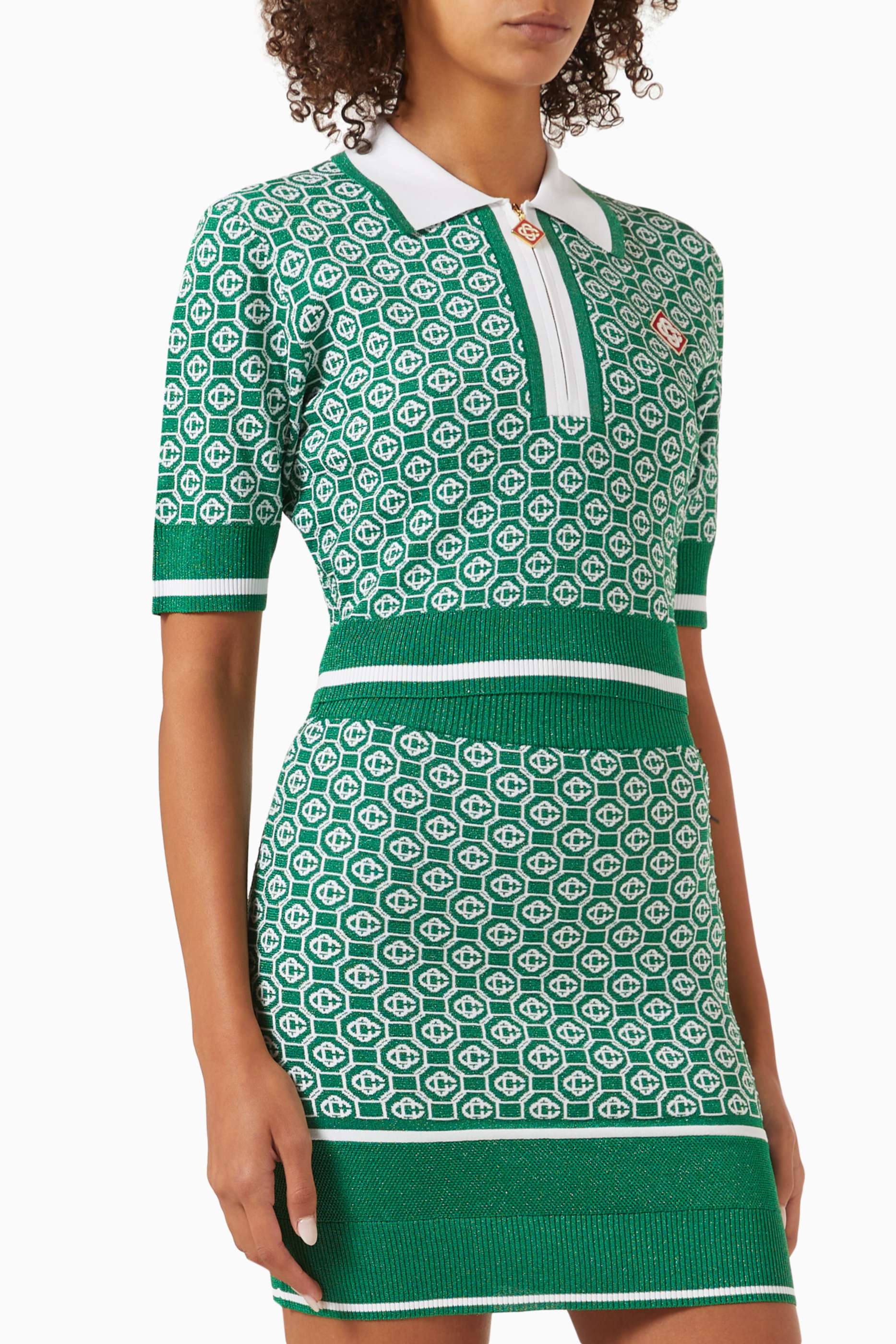 Lurex Jacquard Polo